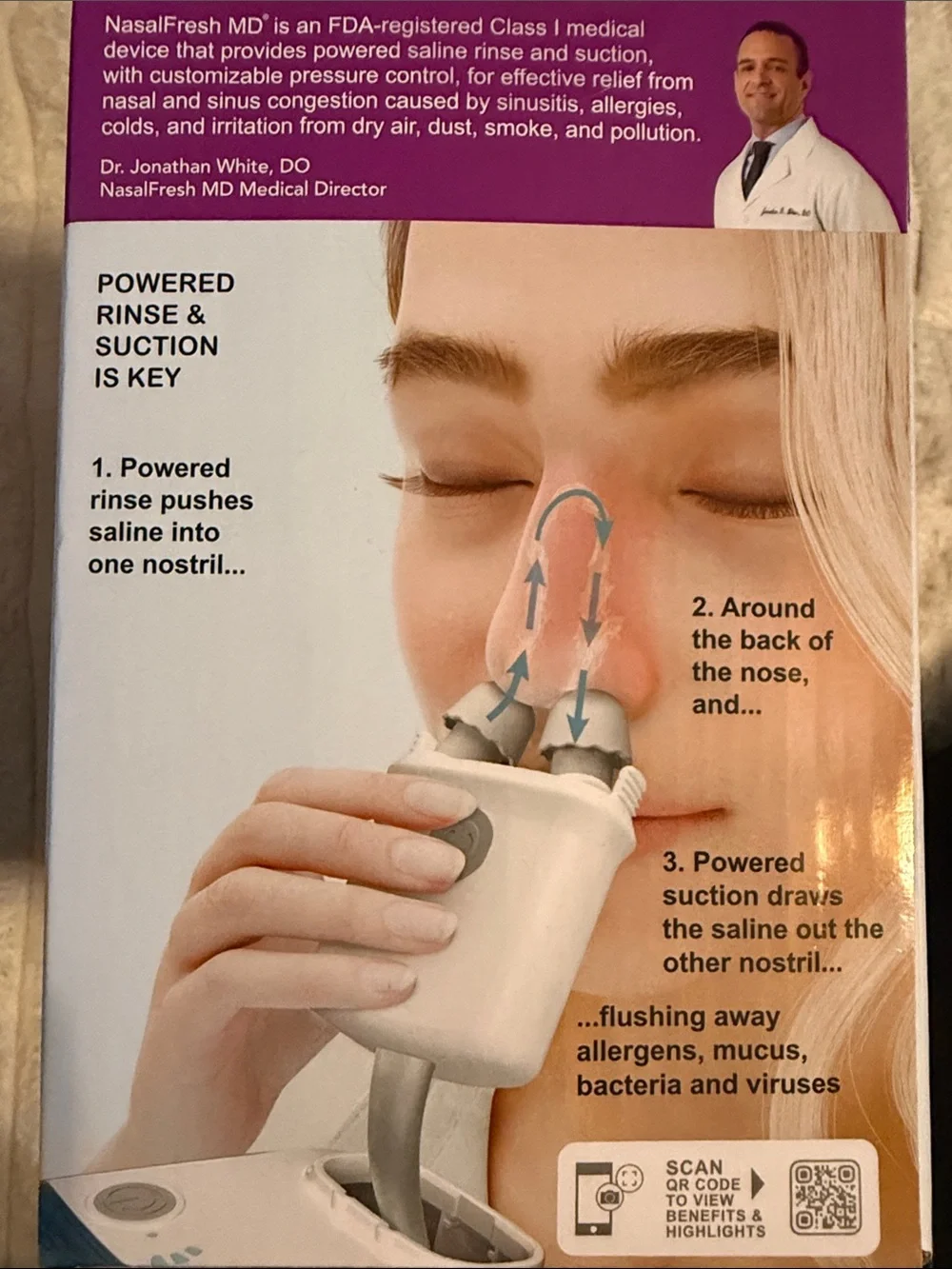 Nasalfresh Md powered saline